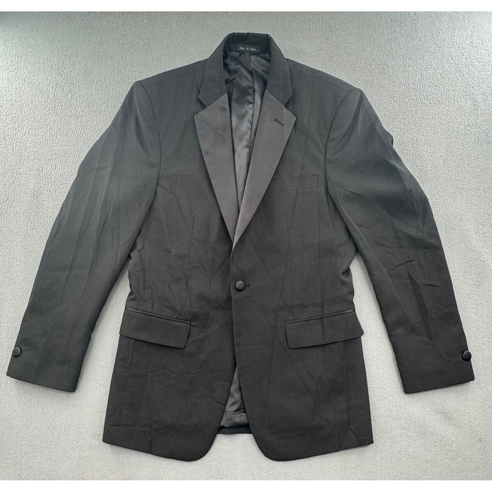 Neil Allyn Tuxedo Jacket 34R Black  Peak Lapel Single Button Coat Formalwear